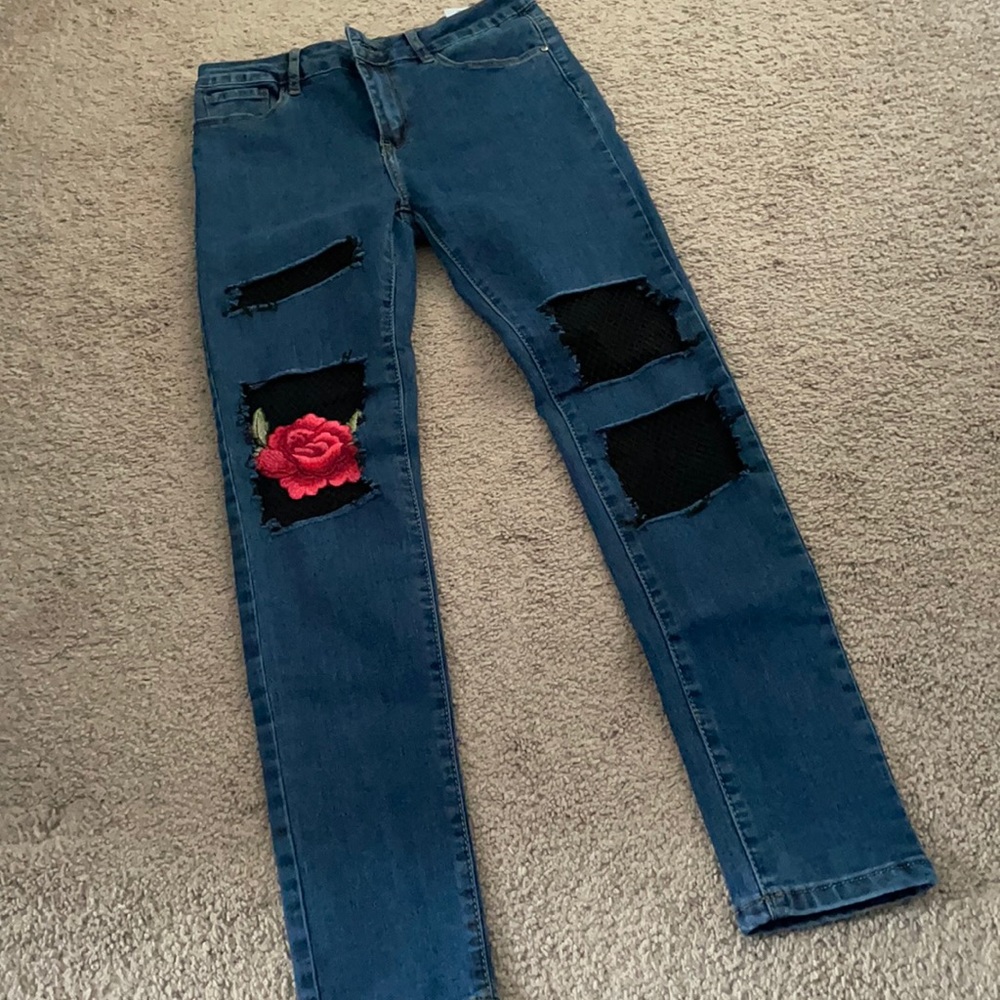 Fish-net jeggings